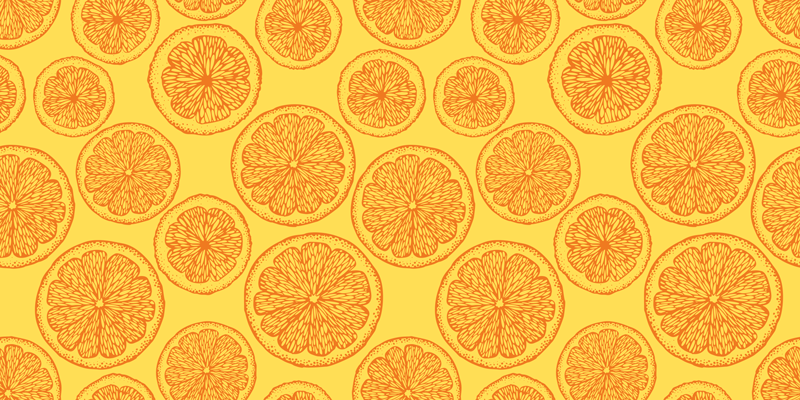 Vinylmatta blommor och växter citrusmotiv - Tenstickers