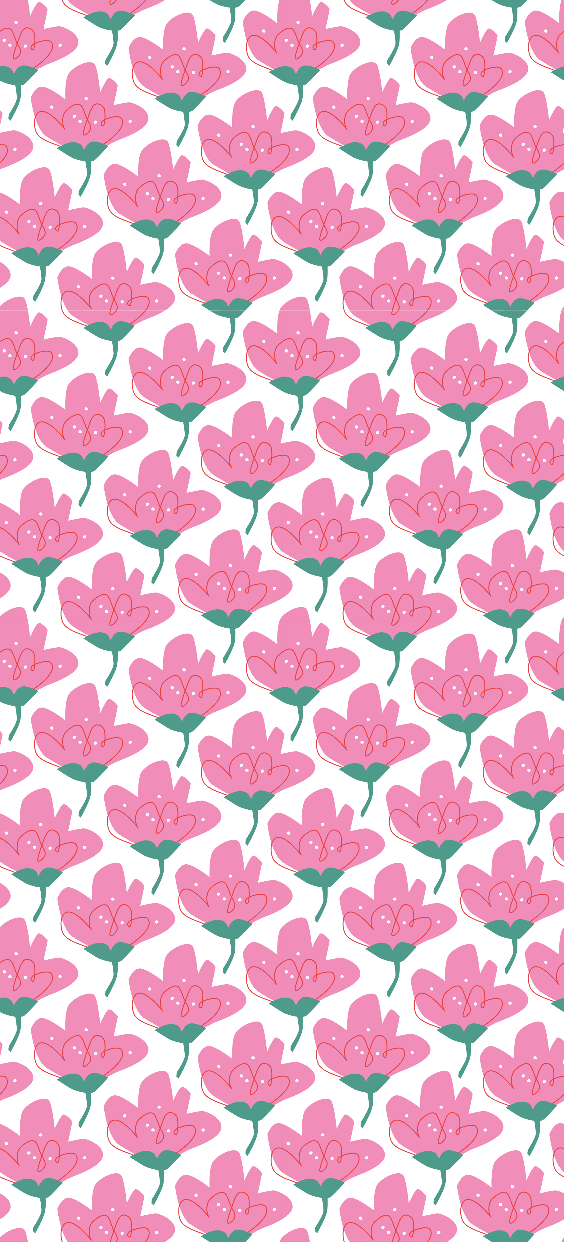 Rosa blommor vinylmatta sovrum - Tenstickers