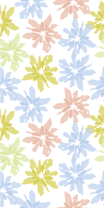 Vinylmatta sovrum klistermärke för fönster blommor - Tenstickers