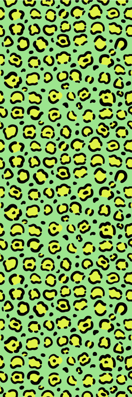 Vinylmatta djurtryck färgglad leopard på pistage - Tenstickers