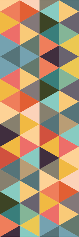 Vinylmatta geometrisk flerfärgade mönster - Tenstickers