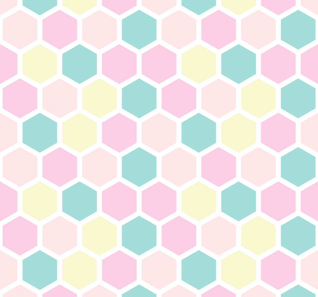 Vinylmatta geometrisk mönster och pastellfärger - Tenstickers