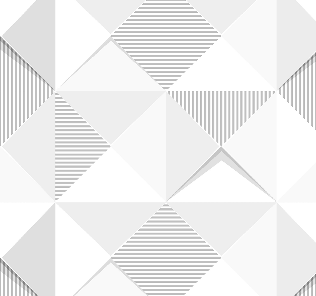 Vinylmatta geometrisk 3d vita rutor - Tenstickers