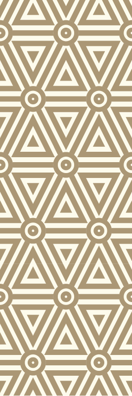 Vinylmatta geometrisk retro vintage design - Tenstickers