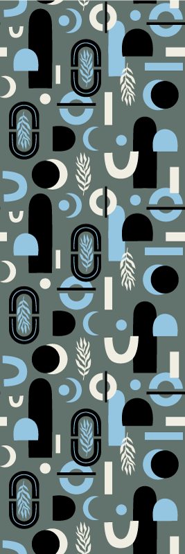 Vinylmatta geometrisk med abstrakt form - Tenstickers