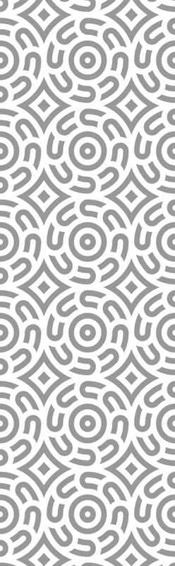 Vinylmatta geometrisk vit geometrisk mönster med cirklar - Tenstickers