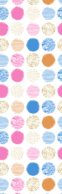 Vinylmatta geometrisk färgglad prickmönster - Tenstickers