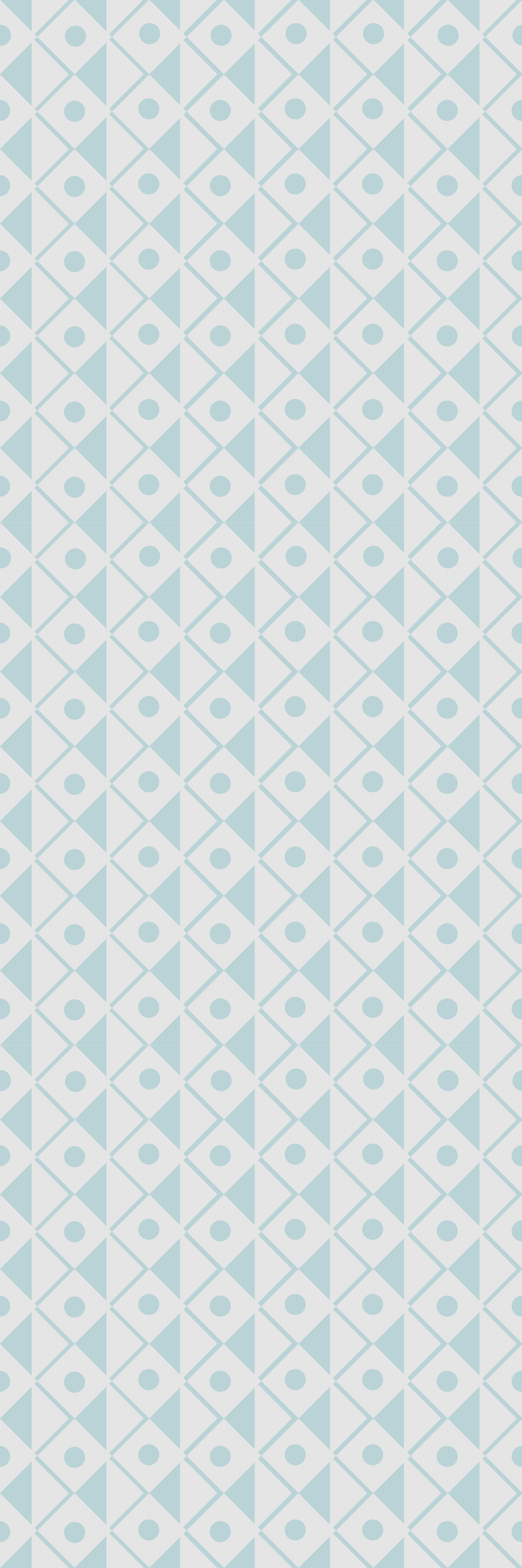 Vinylmatta geometrisk blå och vita romber design - Tenstickers