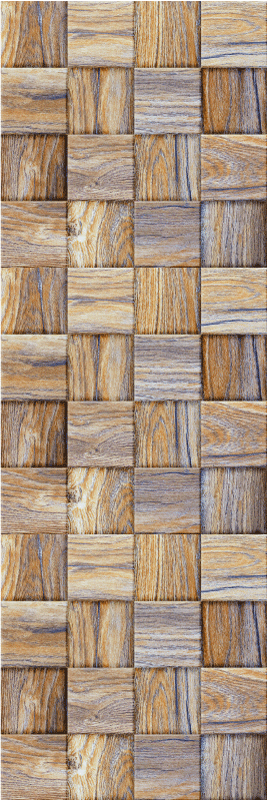 Vinylmatta geometrisk 80-tals träimitation mosaik - Tenstickers