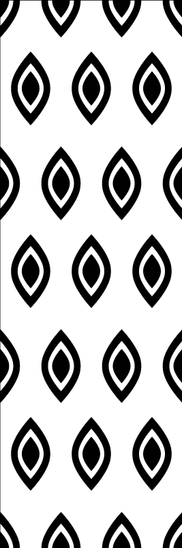 Vinylmatta geometrisk svartvita former - Tenstickers