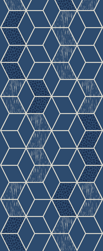 Vinylmatta geometrisk sliten vittoria - Tenstickers
