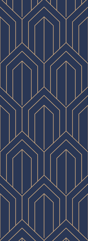 Vinylmatta geometrisk kayla metalic - Tenstickers