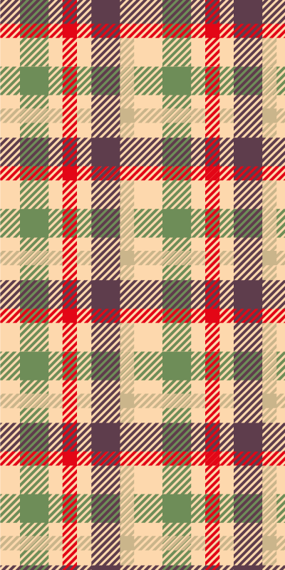 Vinylmatta jul röd och grön tartan - Tenstickers
