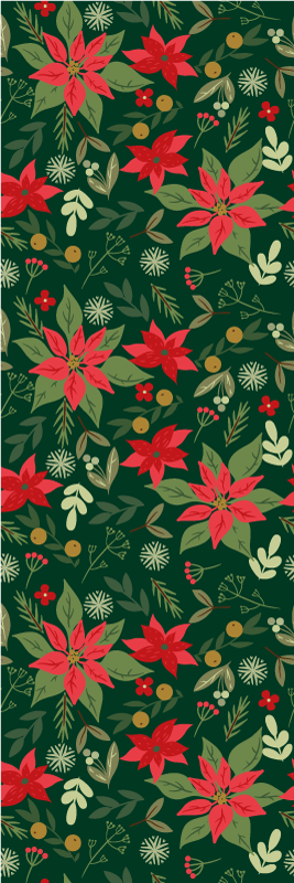 Vinylmatta jul blad juldekorationer - Tenstickers