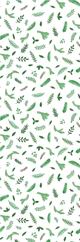 Vinylmatta jul bladmotiv juldekorationer - Tenstickers