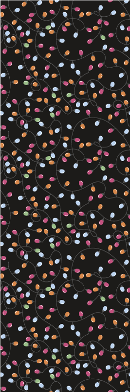 Vinylmatta jul julbelysning happy lights - Tenstickers