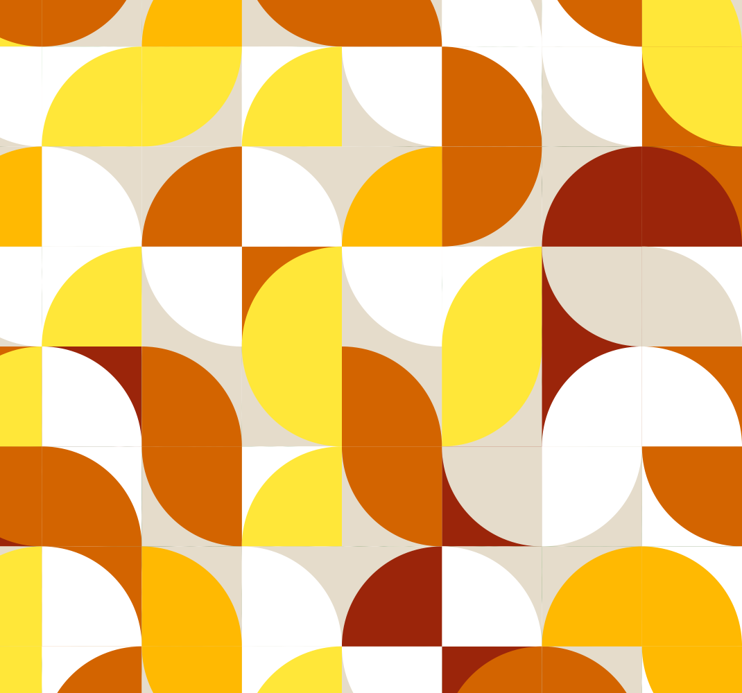Vinylmatta sovrum vintage stil orange och gul - Tenstickers