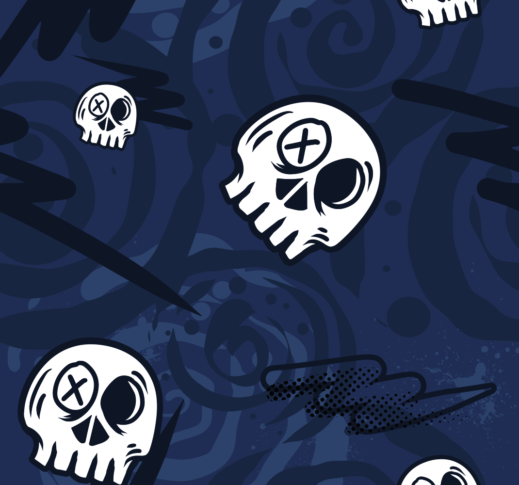 Graffiti skallar vinylmatta sovrum - Tenstickers