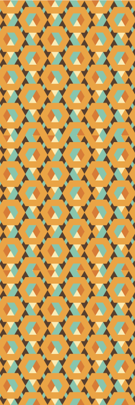 Geometriska lugna former vinylmatta sovrum - Tenstickers