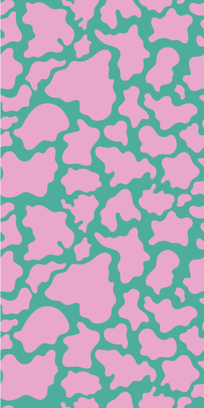 Vinylmatta sovrum färgglad ko mönster - Tenstickers