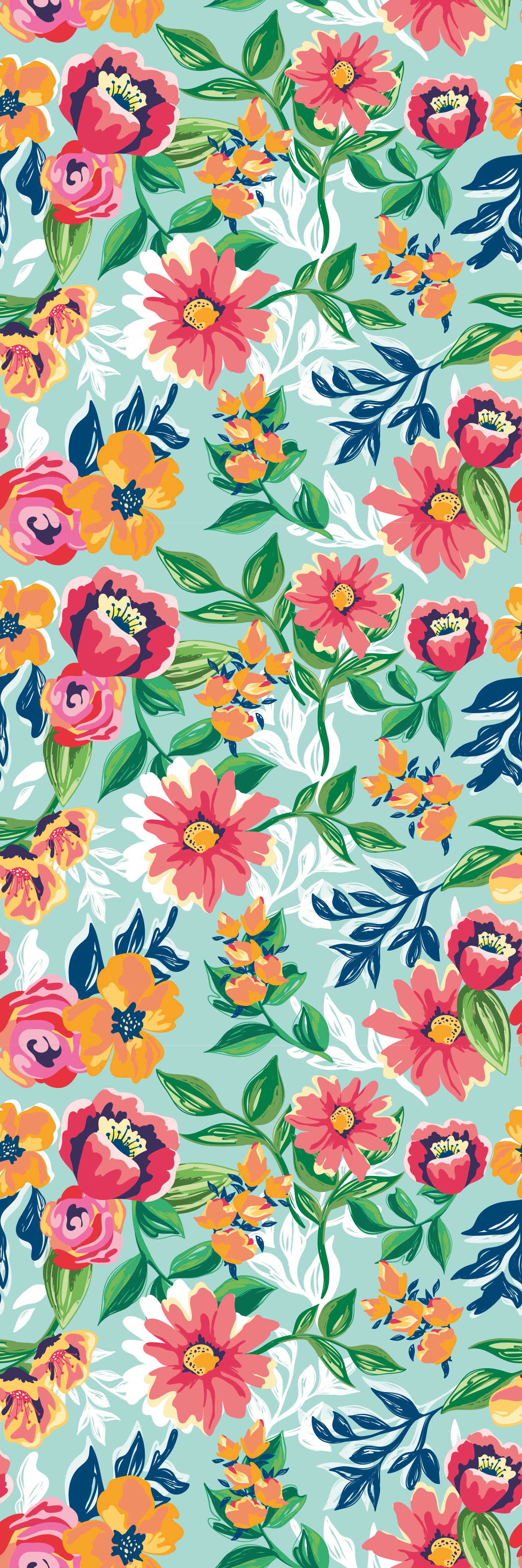 Färggomönstrad vinylmatta sovrum - Tenstickers