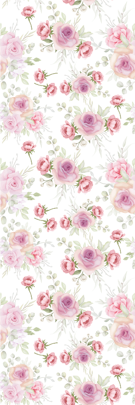 Vinylmatta sovrum rosa och vild mönster - Tenstickers