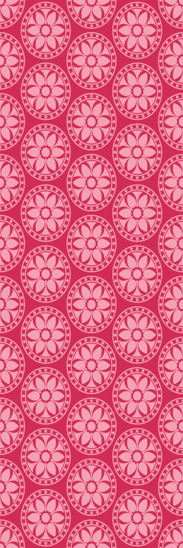 Vinylmatta sovrum rosa koreanska cirklar - Tenstickers