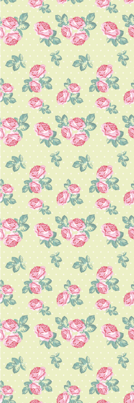 Vinylmatta sovrum shabby chic med prickmönster - Tenstickers