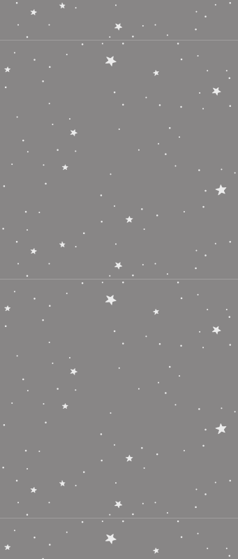 Vinylmatta sovrum vita stjärnor på grå bakgrund - Tenstickers