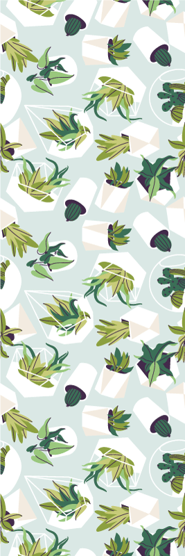 Grön kaktus vinylmatta sovrum - Tenstickers