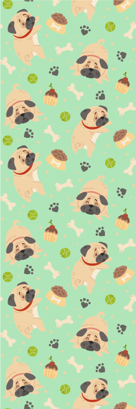 Vinylmatta sovrum tjock bulldog med ett ben - Tenstickers