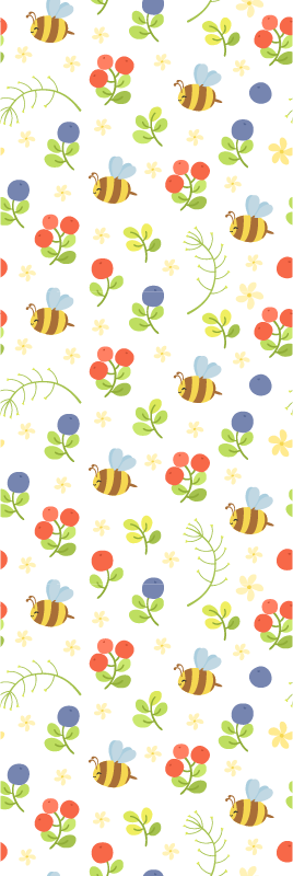 Vinylmatta sovrum söt design baby bin - Tenstickers