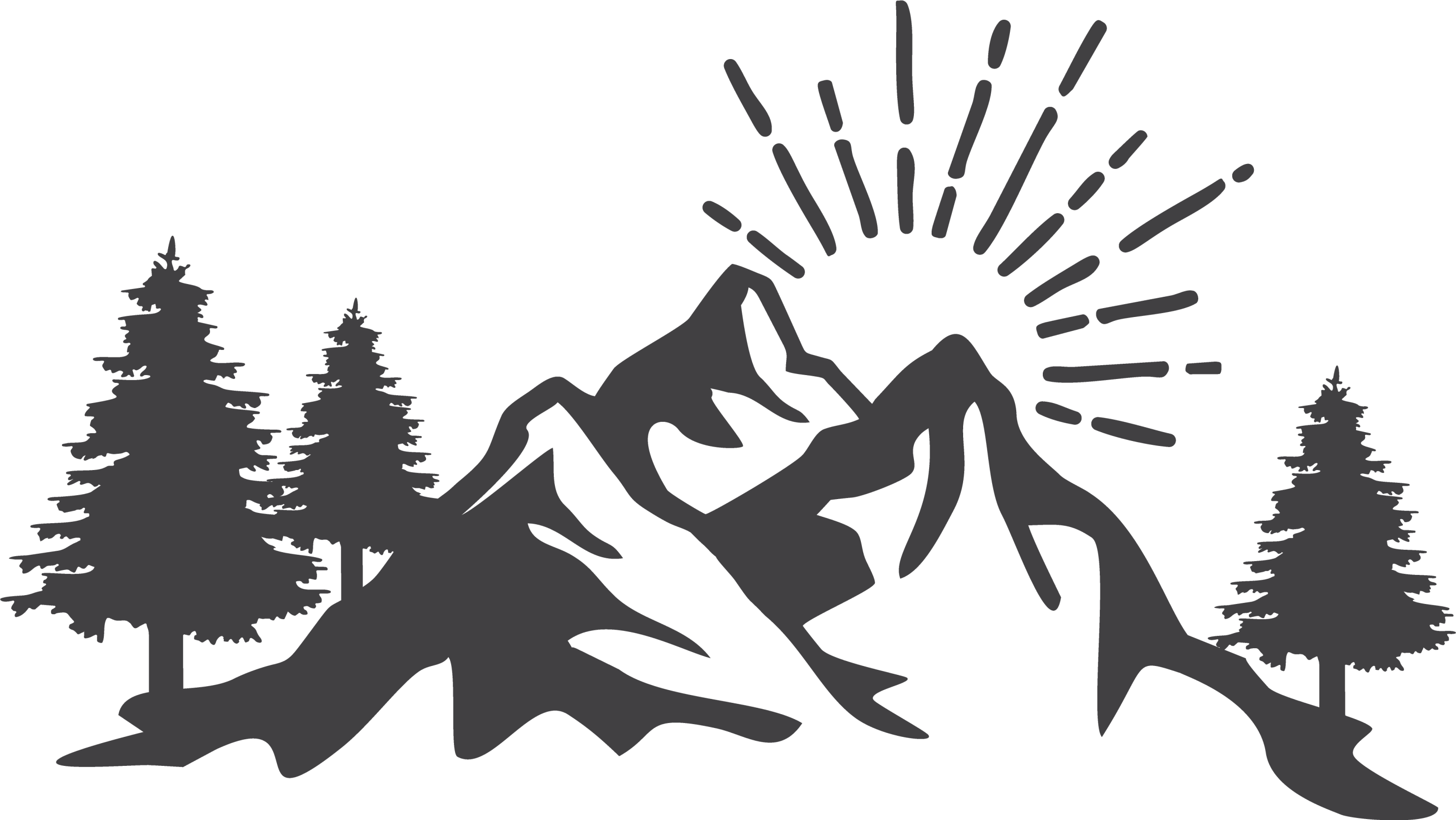 Vinylmatta natur solbergets silhuett - Tenstickers