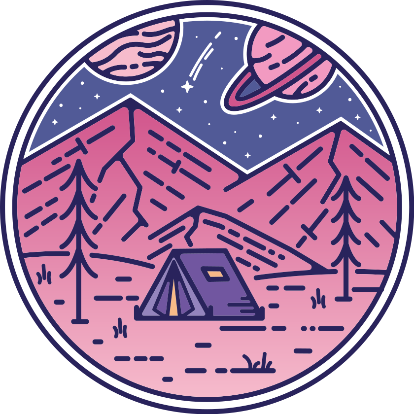 Vinylmatta natur berg rosa - Tenstickers