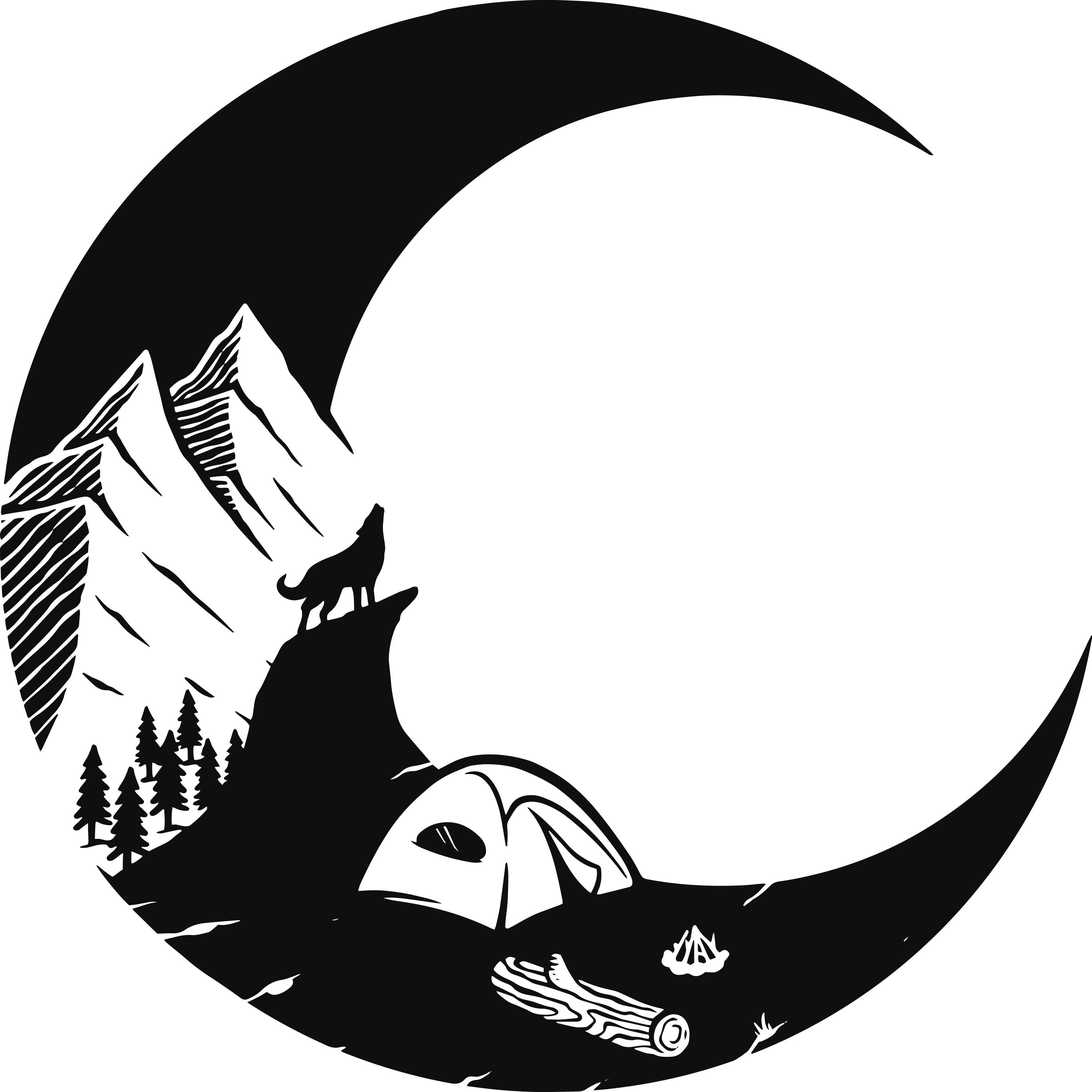 Vinylmatta natur fjällcampingmotiv - Tenstickers
