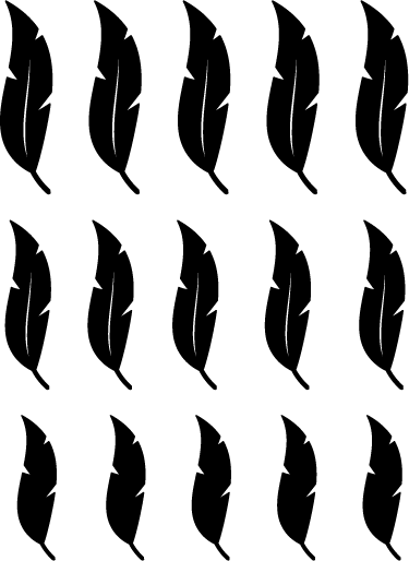 Vinylmatta natur svävande fjädermönster - Tenstickers