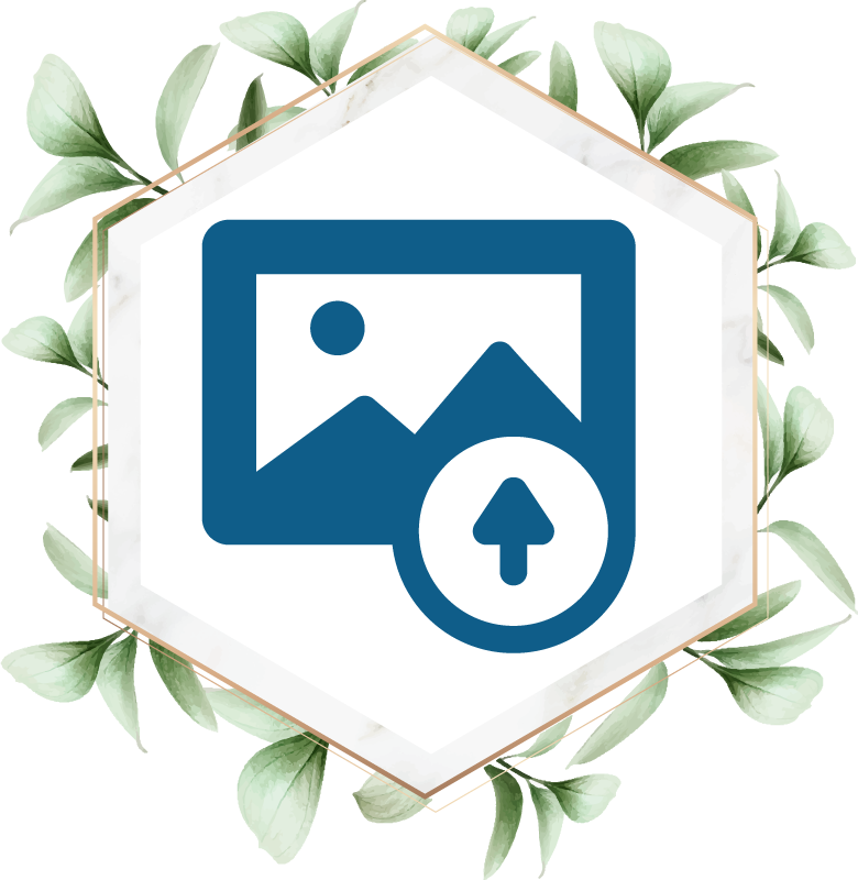 Vinylmatta natur kvinna med blad - Tenstickers
