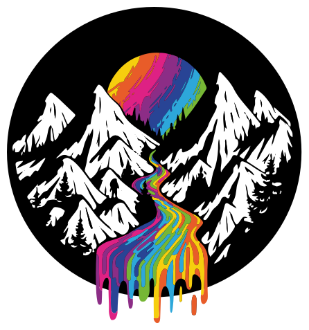 Vinylmatta natur regnbågsbergsscen - Tenstickers