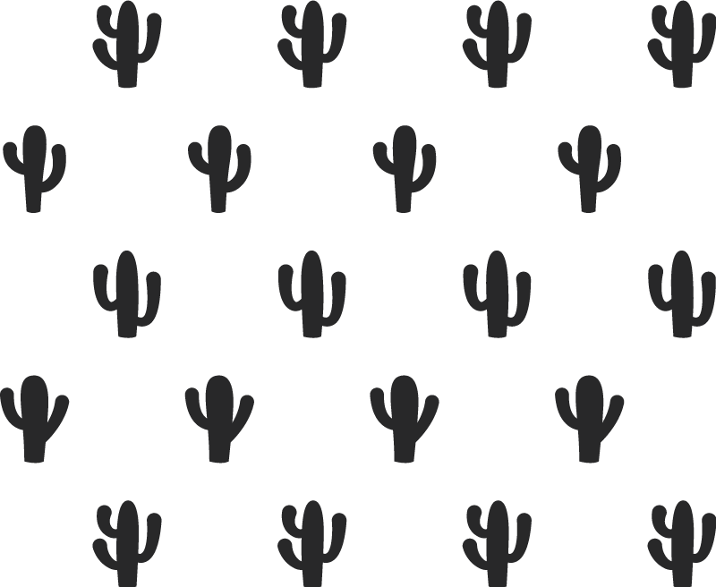Vinylmatta natur kaktusmönster design - Tenstickers