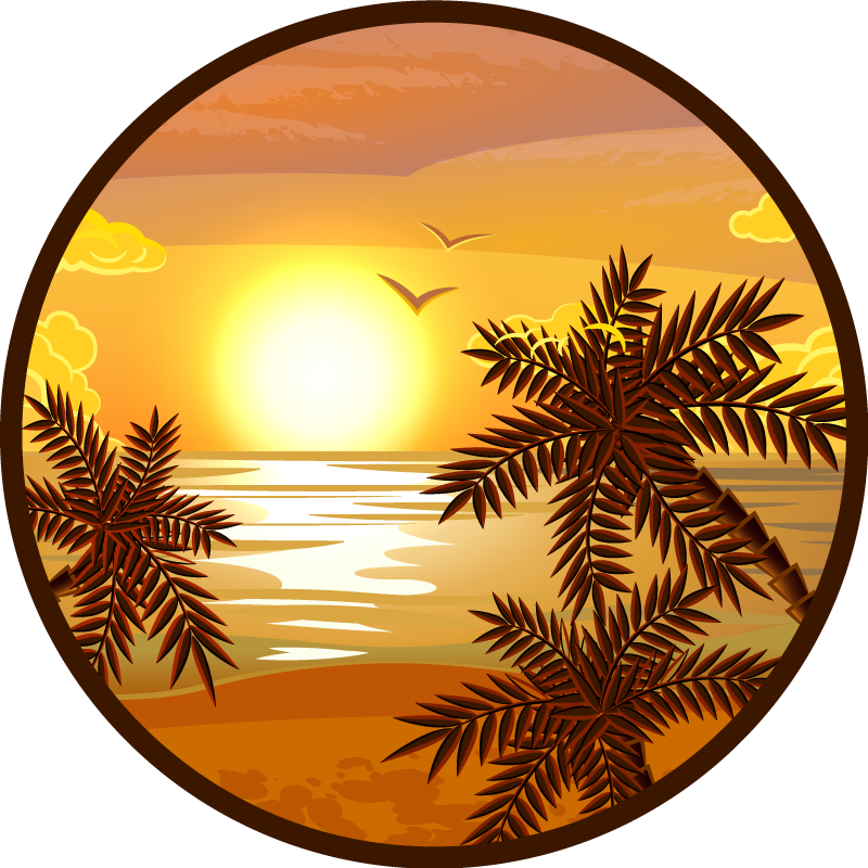Vinylmatta natur serene solnedgång vy - Tenstickers