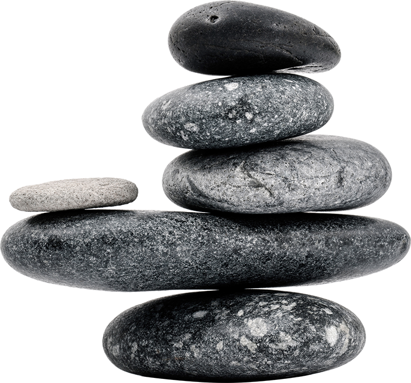 Vinylmatta natur stacked pebbles arrangement - Tenstickers