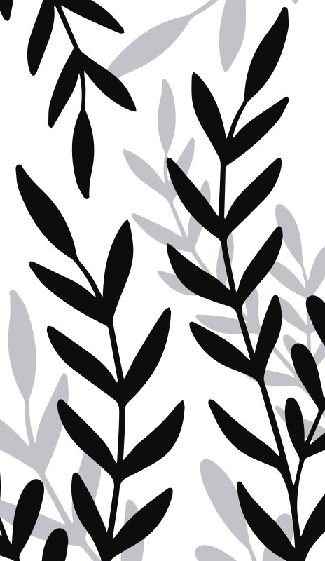 Vinylmatta blommor och växter i genomskinlig vinyl - Tenstickers