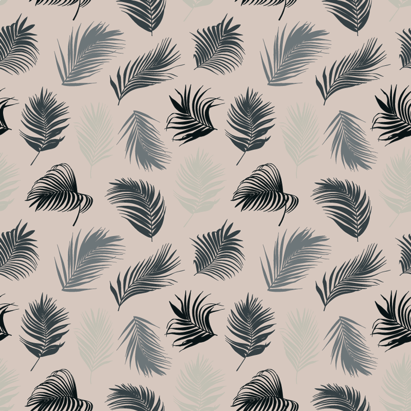 Vinylmatta blommor och växter grön palmmix - Tenstickers