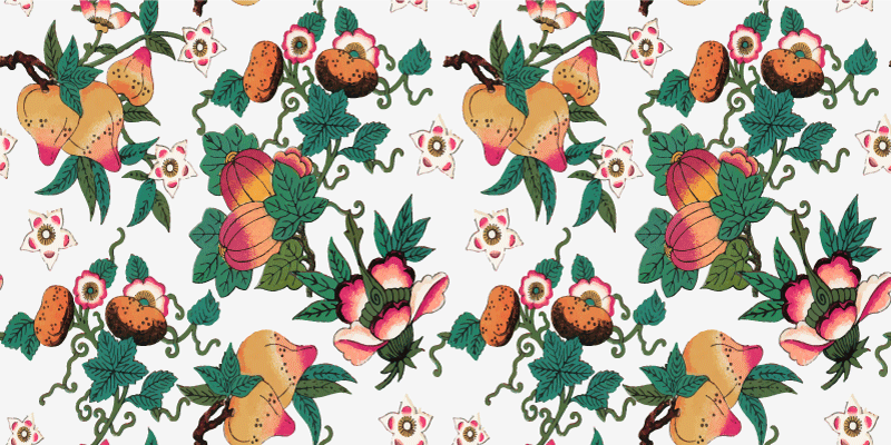 Multicolor blommig sommartryck vinylmatta blommor och växter - Tenstickers