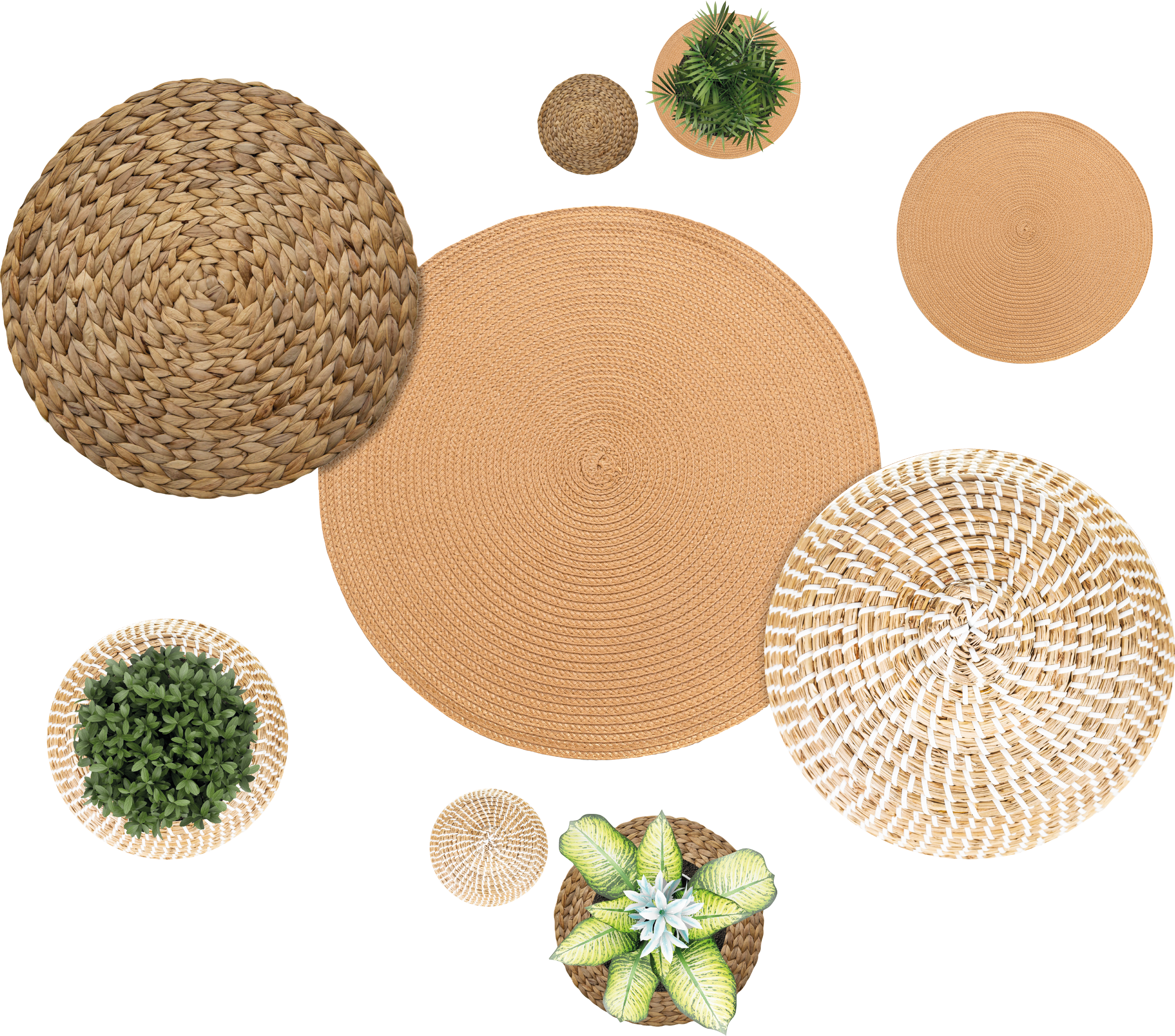 Vinylmatta blommor och växter i trädgården - Tenstickers