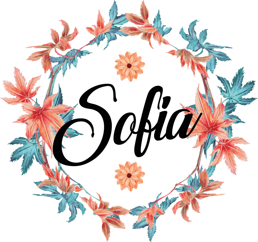 Vinylmatta blommor och växter höstkrans med namn - Tenstickers