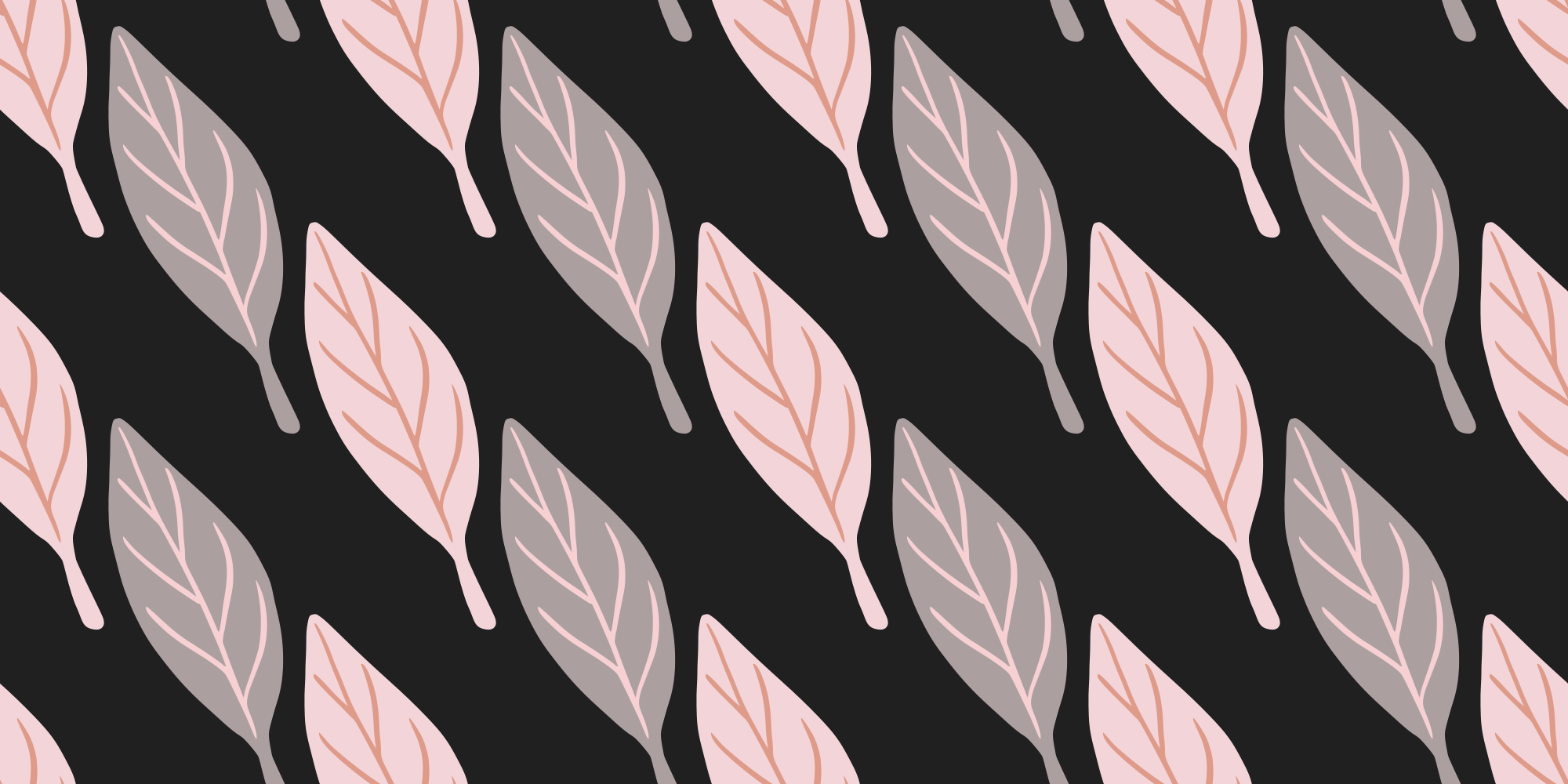 Vinylmatta blommor och växter stiligt lövmönster - Tenstickers