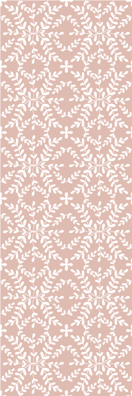 Vinylmatta sovrum med mönster av vintage blad - Tenstickers