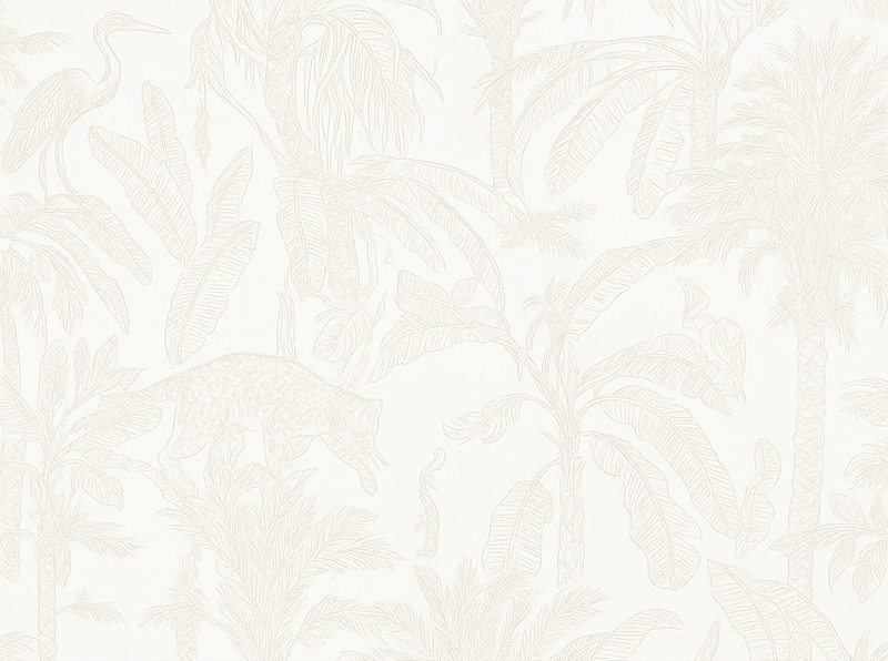 Vinylmatta sovrum ljusbeige dschungel - Tenstickers