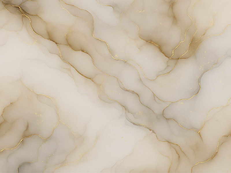 Vinylmatta sovrum marmor med guld - Tenstickers